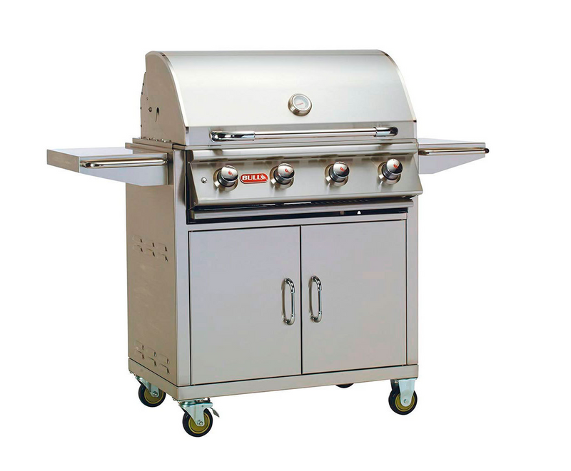Bull Lonestar 4 Burner Gas BBQ Grill - Cart Stainless Steel