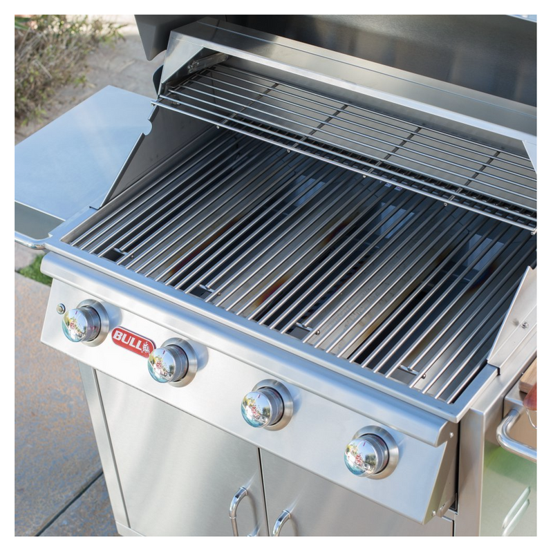 Bull Lonestar 4 Burner Gas BBQ Grill - Cart Stainless Steel