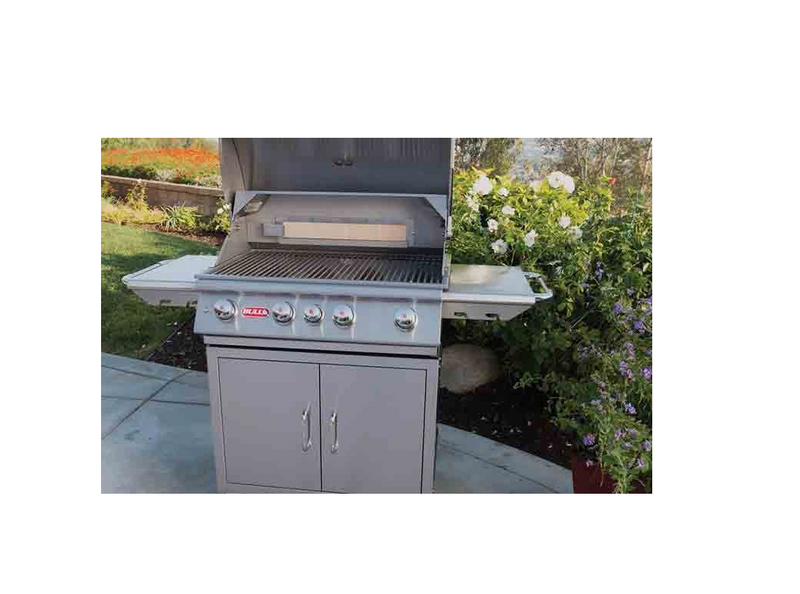Bull Lonestar 4 Burner Gas BBQ Grill - Cart Stainless Steel