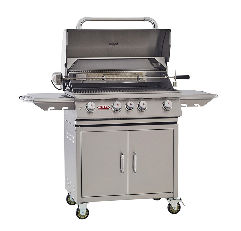 Bull Angus 4 Burner Gas BBQ Grill - Cart Stainless Steel