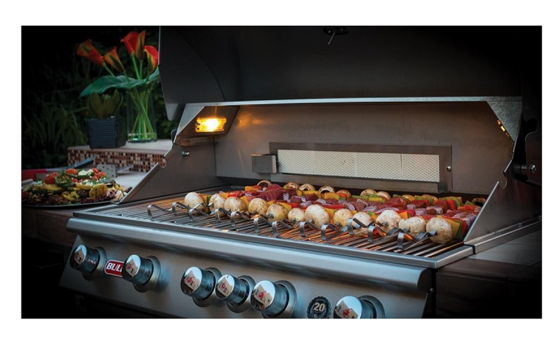 Bull Brahma 5 Burner Gas BBQ Grill - Cart Stainless Steel