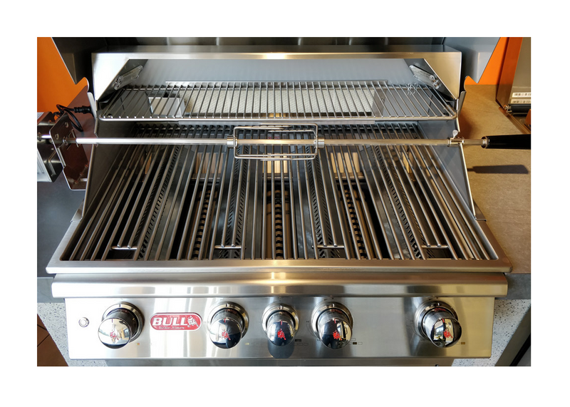 Bull Angus Built-in 4 Burner Gas BBQ Grill - Stainless Steel