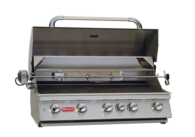 Bull Brahma Built-in 5 Burner Gas BBQ Grill - Stainless Steel