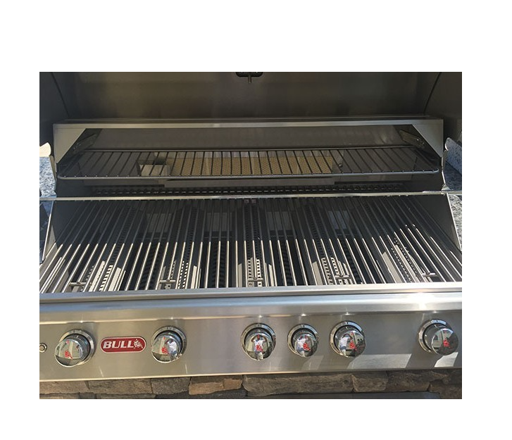 Bull Brahma Built-in 5 Burner Gas BBQ Grill - Stainless Steel