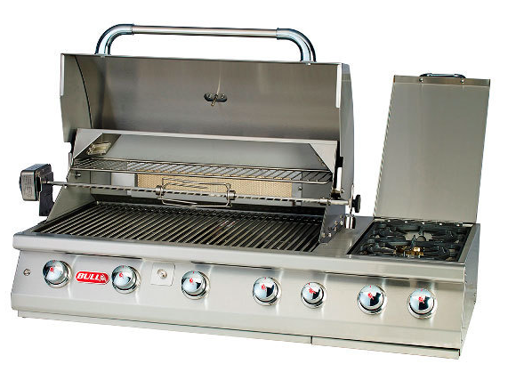 Bull  Built-in 7 Burner Gas BBQ Grill - Stainless Steel