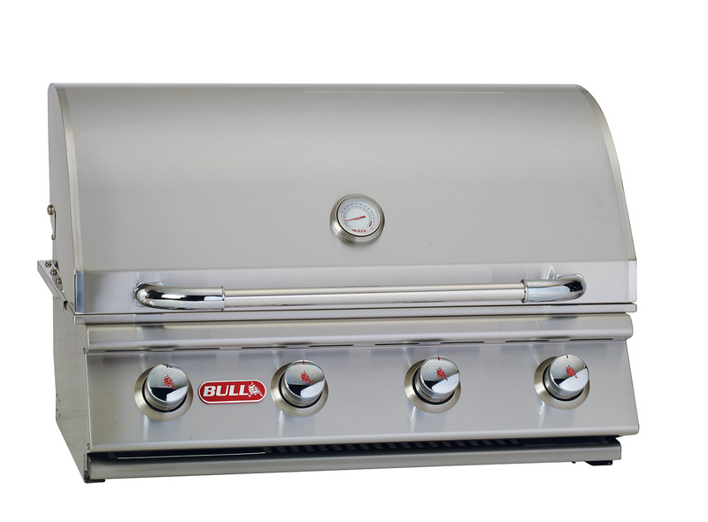 Bull Outlaw Built-in 4 Burner Gas BBQ Grill - Stainless Steel
