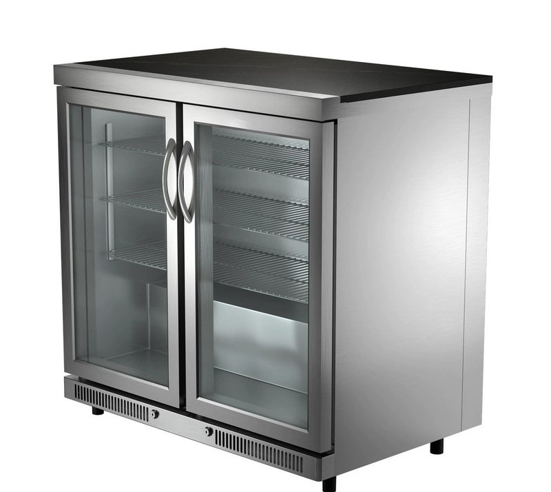 Whistler Outdoor Kitchen 6-Burner BBQ, Fridge, & Double Door Cabinet