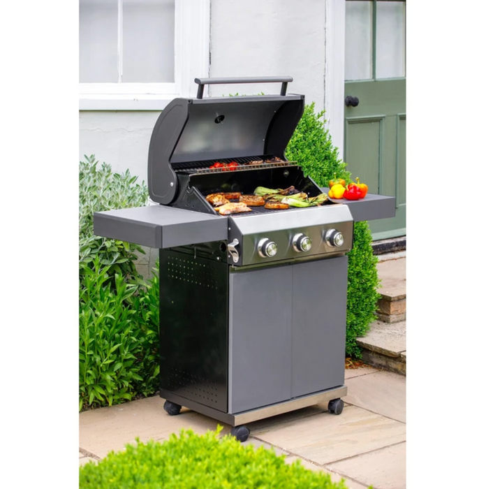 Grillstream Classic 3 Burner BBQ : Hybrid Gas & Charcoal Barbecue in One