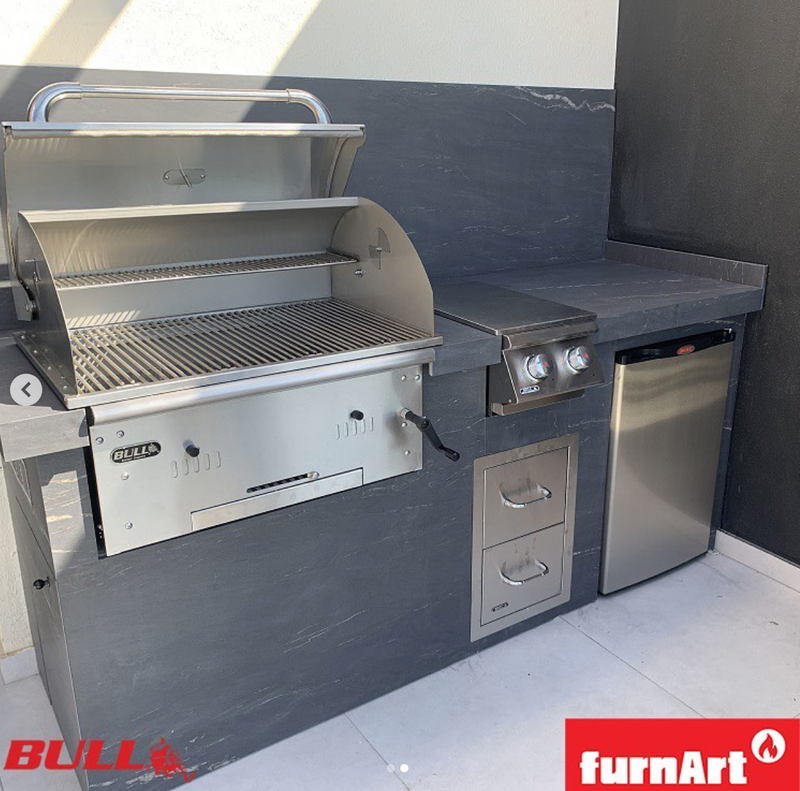 Bull Bison Built-In Charcoal Barbecue