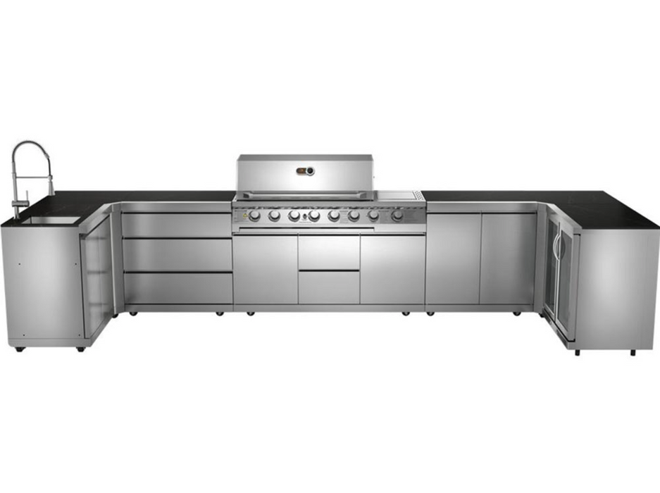 Whistler Luton 6 Burner Outdoor Kitchen ( New Double line rounded Hood )