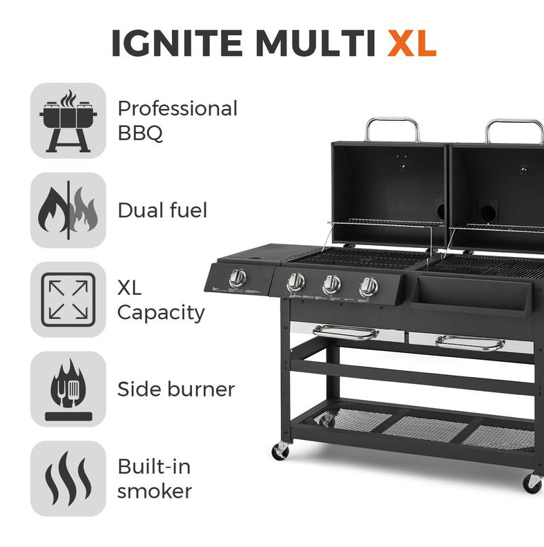 Tower Ignite Multi XL Gas and Charcoal Grill
