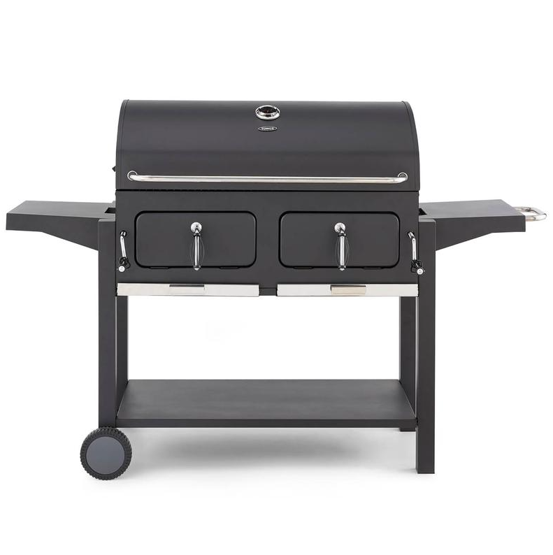 Ignite Duo XL BBQ Grill with Adjustable Charcoal Grill and Temperature Gauge