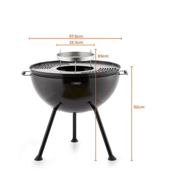 Sphere Fire Pit and BBQ Grill