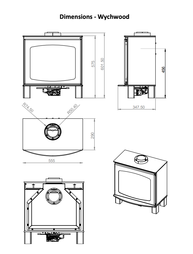 Wychwood Lpg stove - For  Balanced Flue