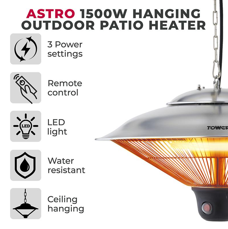 Astro 1.5KW Hanging Patio Heater