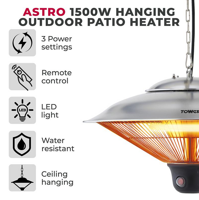 Astro 1.5KW Hanging Patio Heater