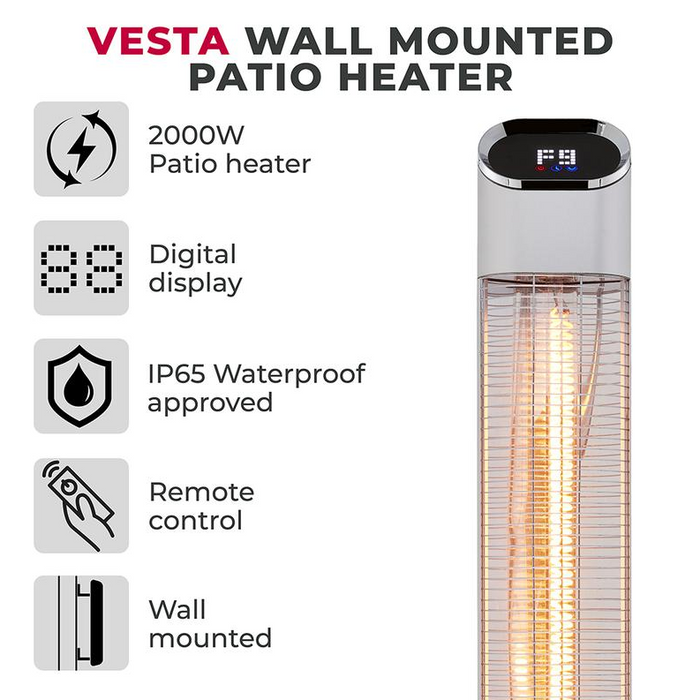 VESTA 2KW Wall Mount Heater