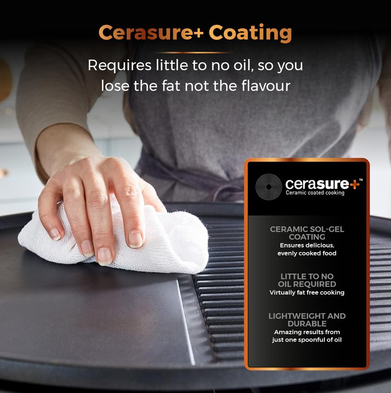 XL Indoor Outdoor Electric BBQ Grill and Griddle with Wings and Thermometer Black