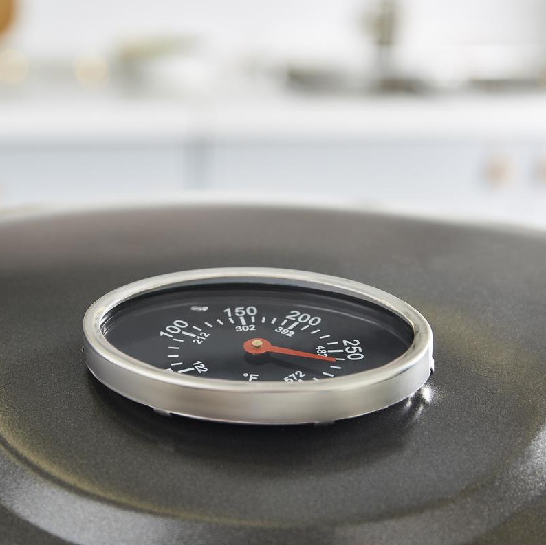 XL Indoor Outdoor Electric BBQ Grill and Griddle with Wings and Thermometer Black