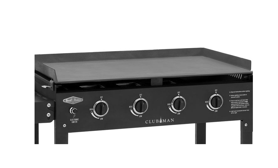 Gas bbq sales with hot plate