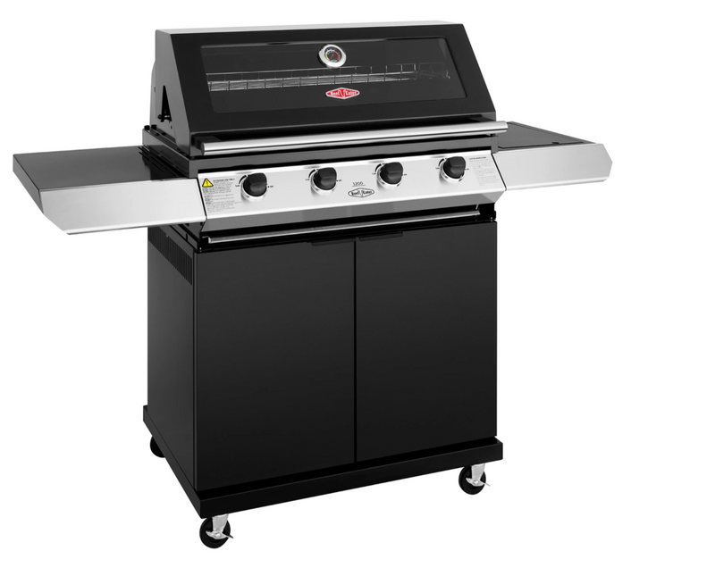 BeefEater 1200E Series - 4 Burner BBQ & Side Burner With Trolley