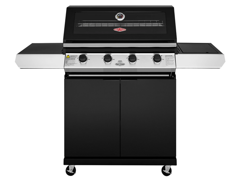 BeefEater 1200E Series - 4 Burner BBQ & Side Burner With Trolley