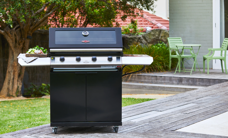 BeefEater 1200E Series - 4 Burner BBQ & Side Burner With Trolley