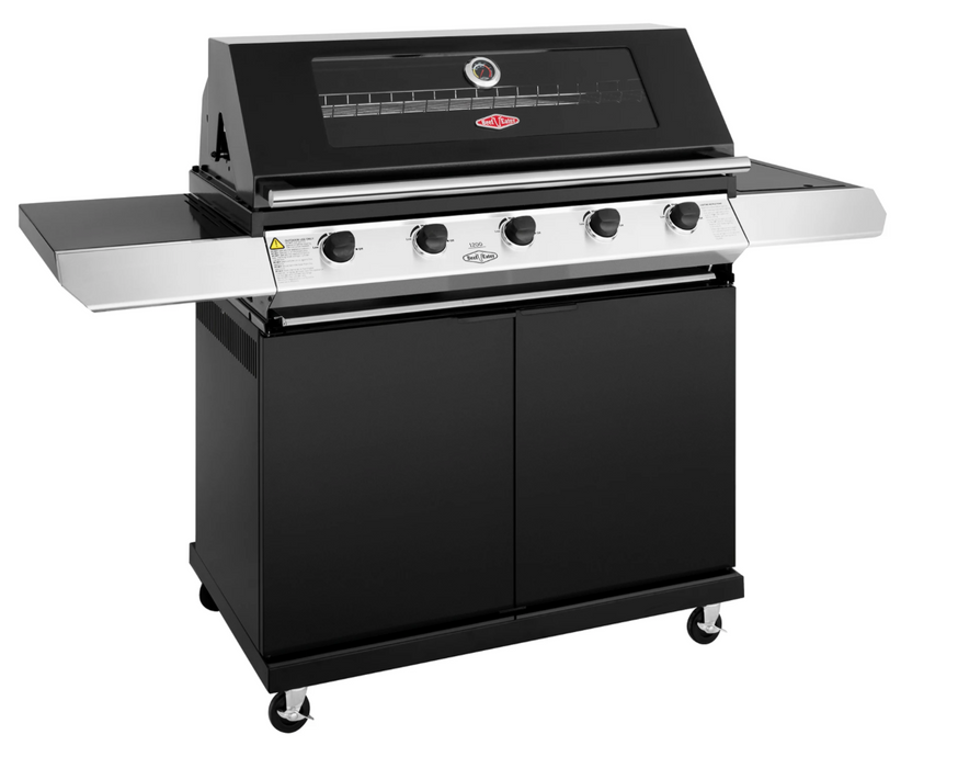 BeefEater 1200E Series - 5 Burner BBQ & Side Burner With Trolley