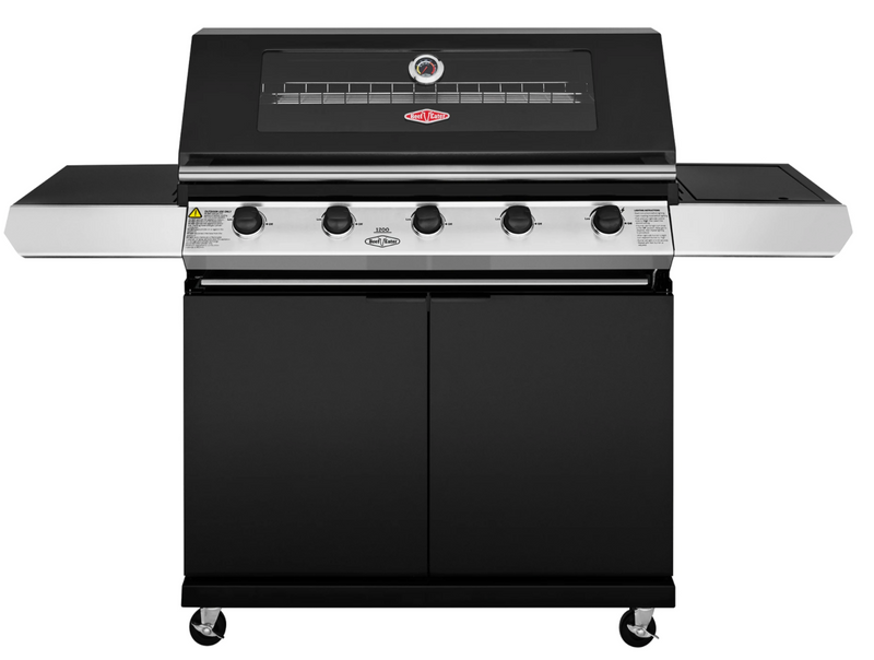 BeefEater 1200E Series - 5 Burner BBQ & Side Burner With Trolley