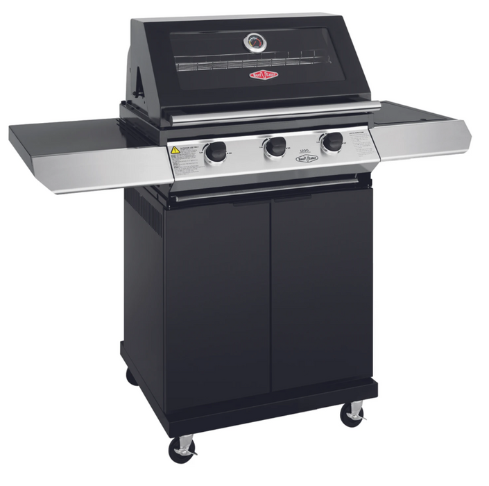 BeefEater 1200E Series - 3 Burner BBQ & Side Burner With Trolley
