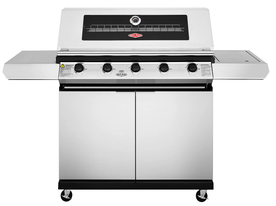 BeefEater 1200S Series - 5 Burner BBQ & Side Burner With Trolley