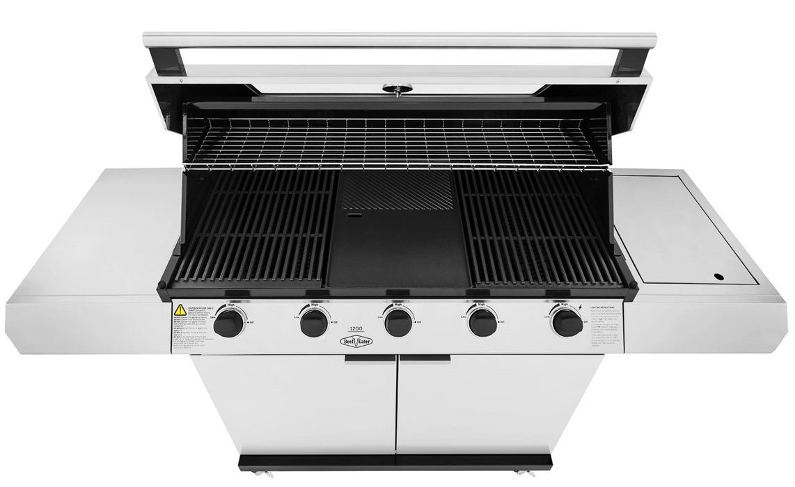 BeefEater 1200S Series - 5 Burner BBQ & Side Burner With Trolley