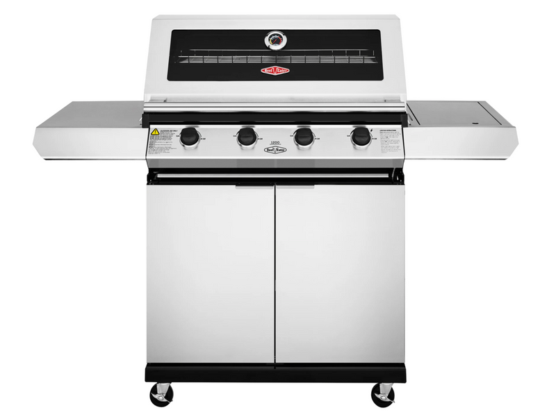BeefEater 1200S Series - 4 Burner BBQ & Side Burner With Trolley