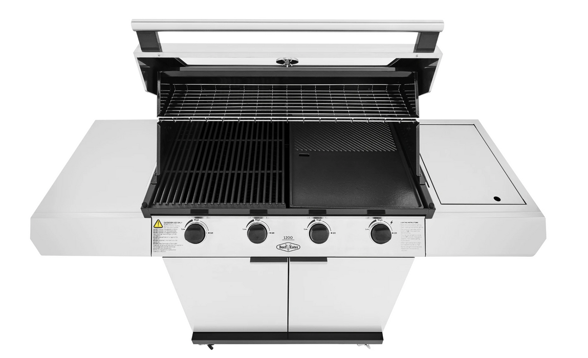 BeefEater 1200S Series - 4 Burner BBQ & Side Burner With Trolley