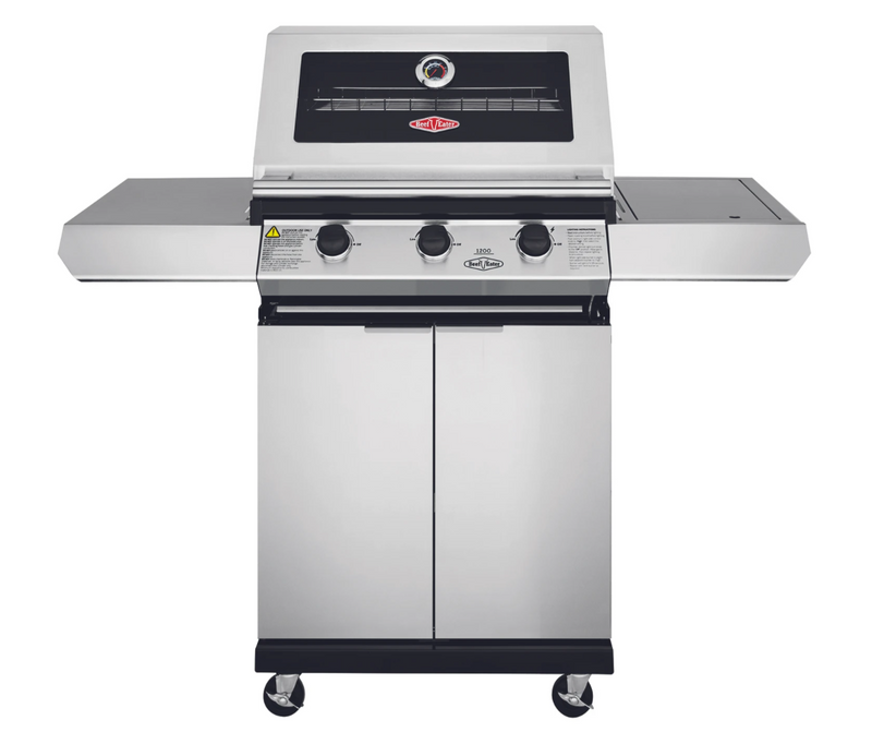 BeefEater 1200S Series - 3 Burner BBQ & Side Burner With Trolley