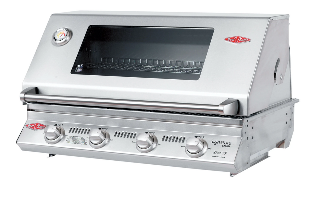 Beefeater S3000S Built-In 4 Burner Gas BBQ (Cast iron pack)
