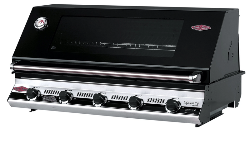 BeefEater built in Signature 3000 5 Burner black enameled steel