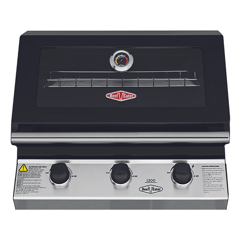 BeefEater 1200E Series 3 Burner Build-in Gas Barbecue