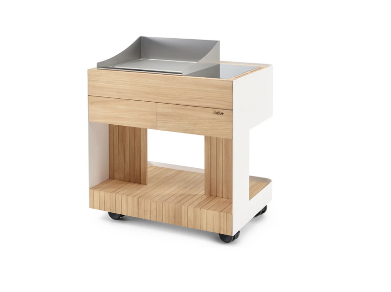 Indu+ Intas Electric BBQ Grill Cart White
