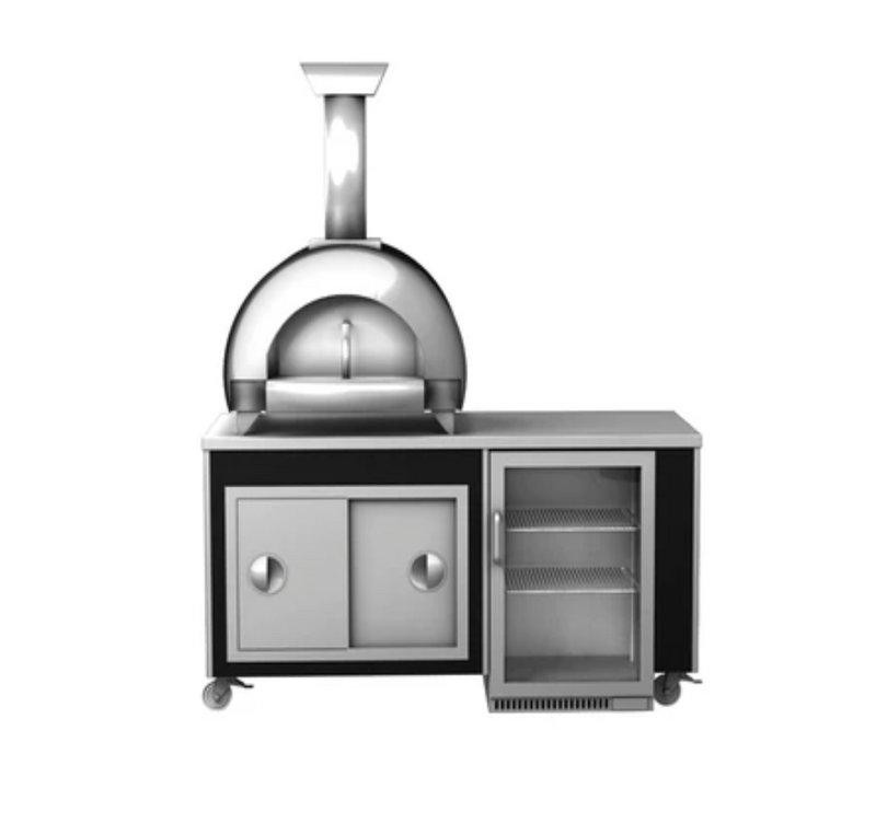 Outdoor Kitchen Piccolo Pizza Oven and Fridge
