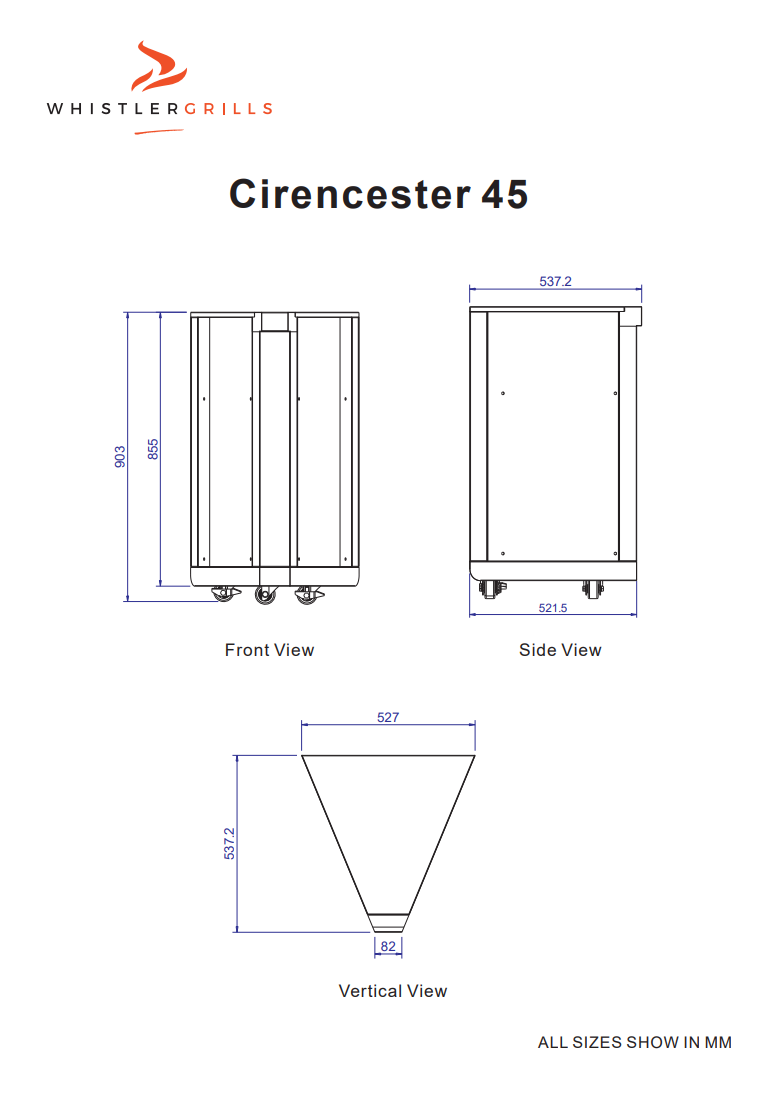 Whistler Cirencester 45 Degree Corner Cabinet