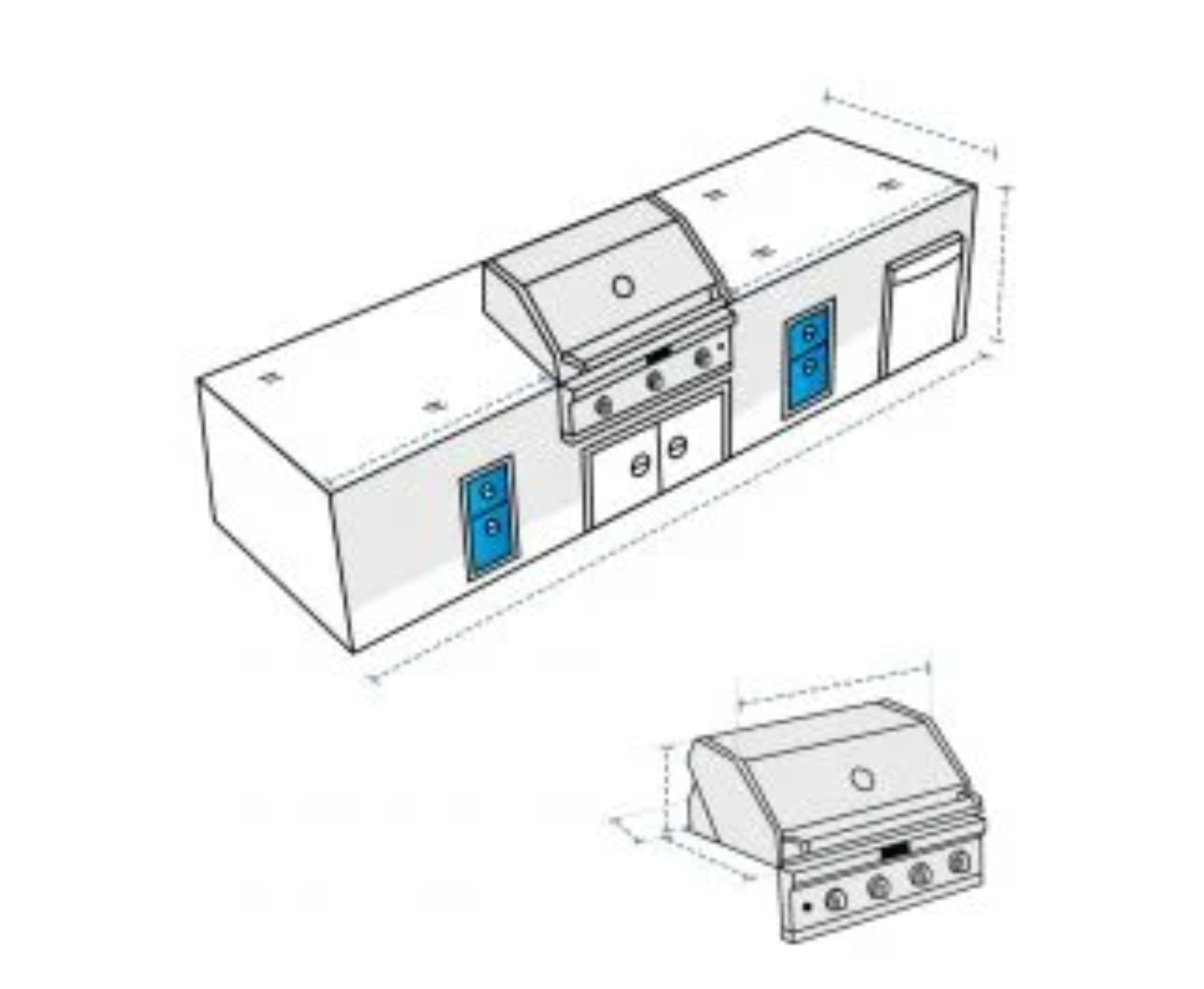 Outdoor kitchen Whether Cover Maxim / Elite / Cross-ray with Sink Tap