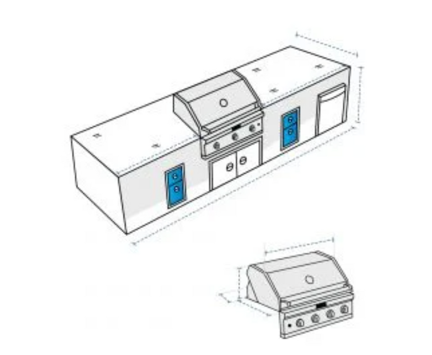Maxim / Elite / Cross-ray Outdoor kitchen Whether Cover