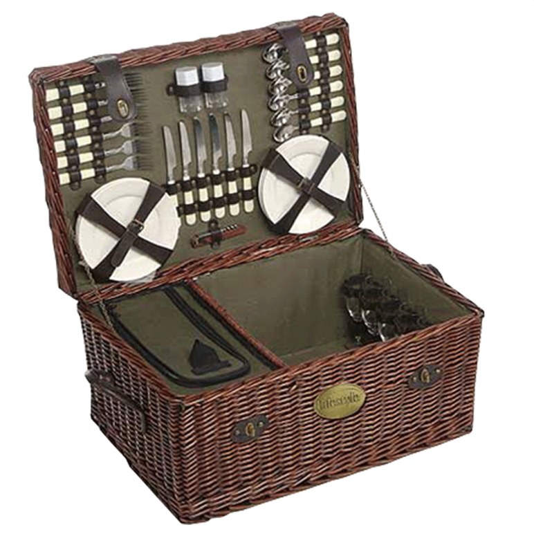 Lifestyle Family Sized Willow Picnic Hamper