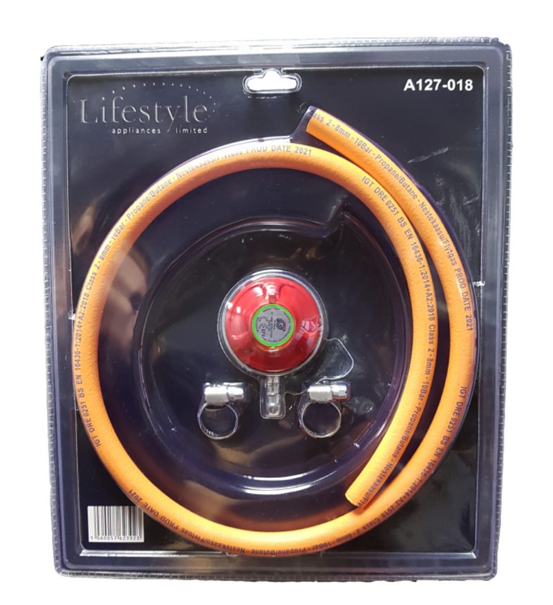 Lifestyle Gas Hose & Clip-on Propane Regulator Pack