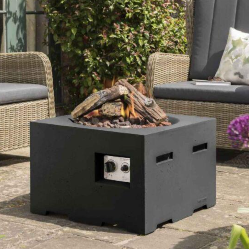 Happy Cocooning Small Square Cocoon Fire Pit - Grey