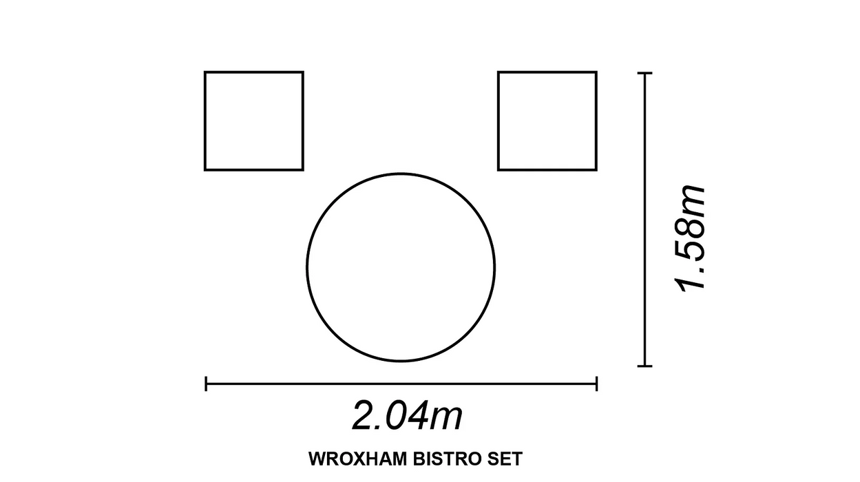 Wroxham 2 Seat Round Bistro Set