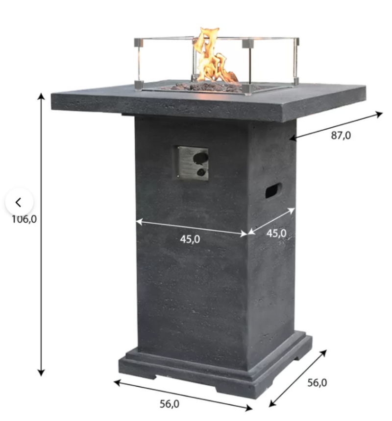 Montreal Bar Table LPG in Light Grey only