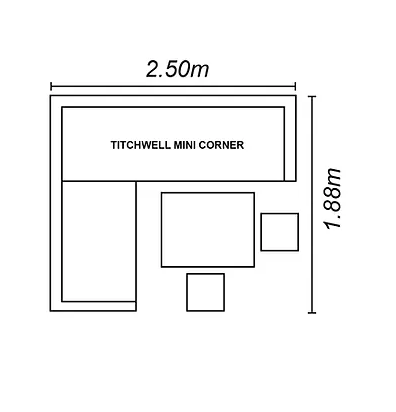 Titchwell Mini Corner Standard Table White