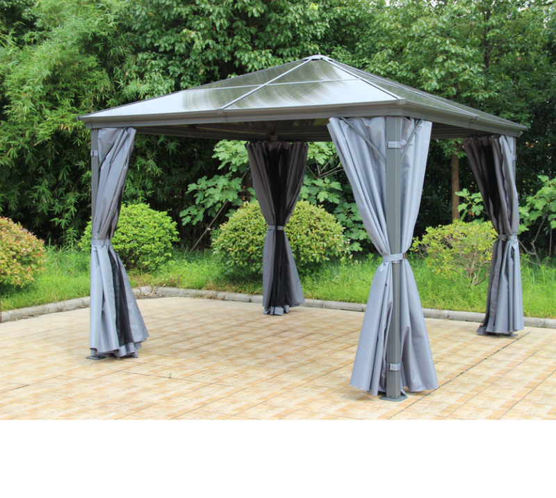 Runcton Polycarbonate Gazebo 3x3.6M Anthracite